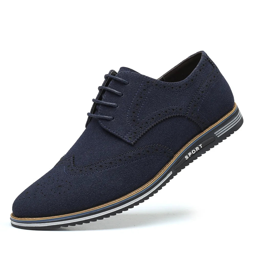 Suede Leather Oxford Shoes