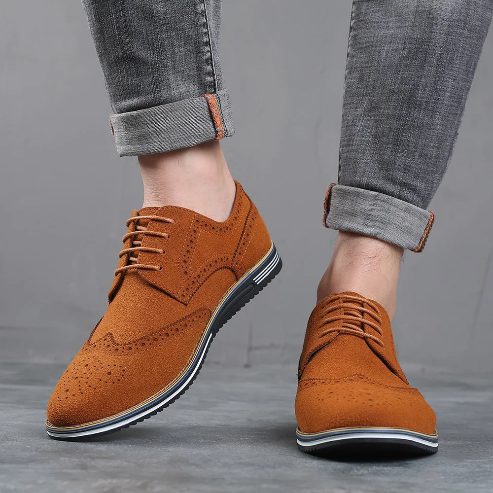 Suede Leather Oxford Shoes