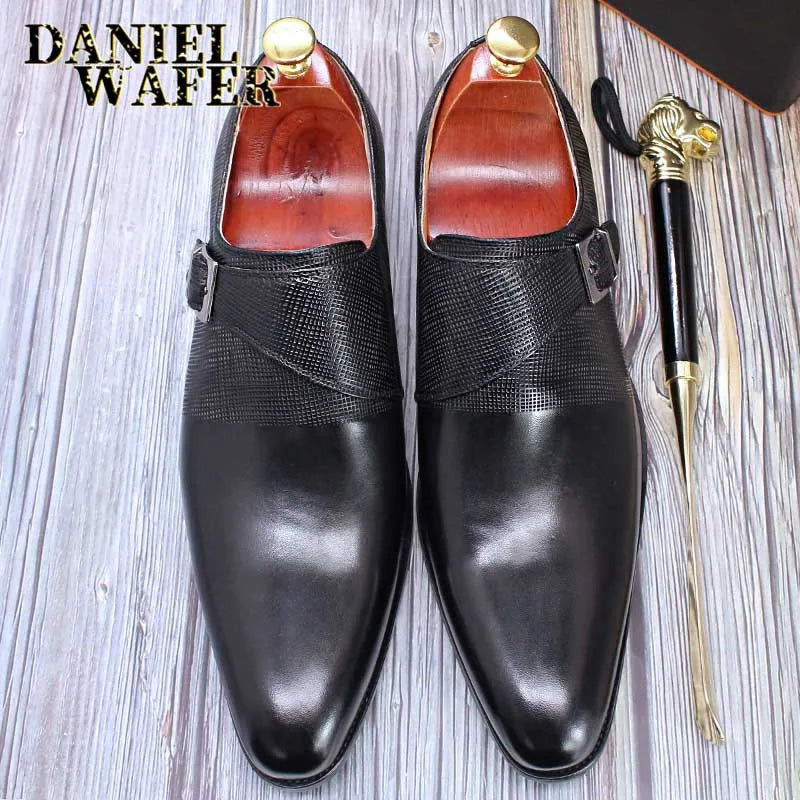 Leather Monk Strap Dress Shoes