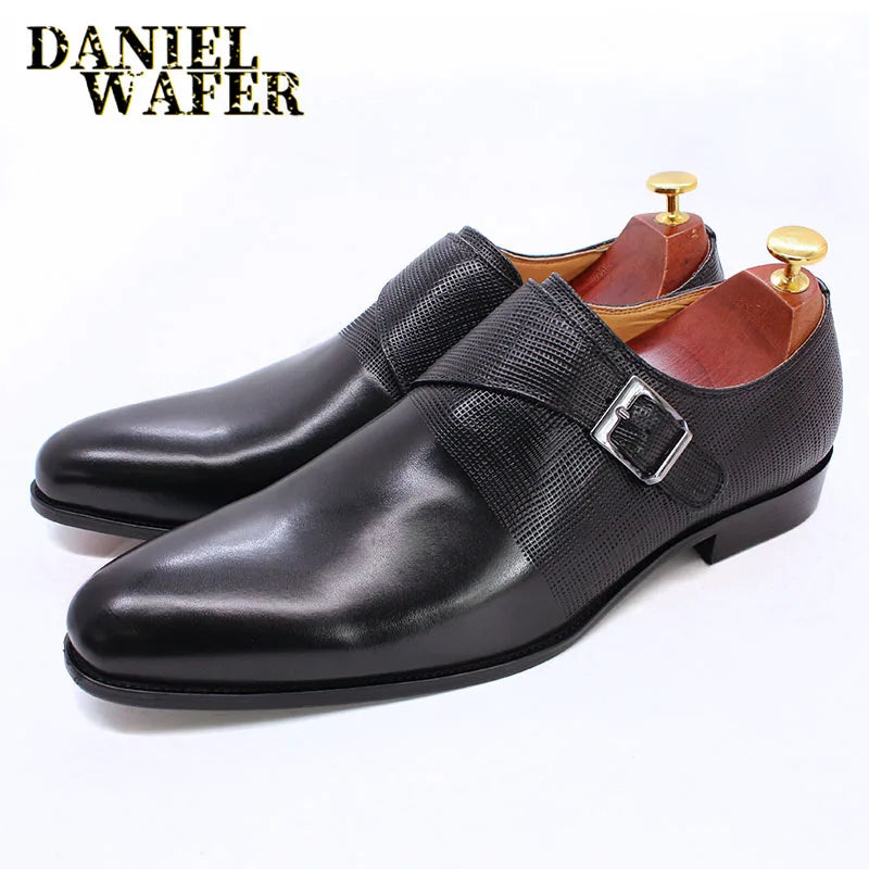 Leather Monk Strap Dress Shoes