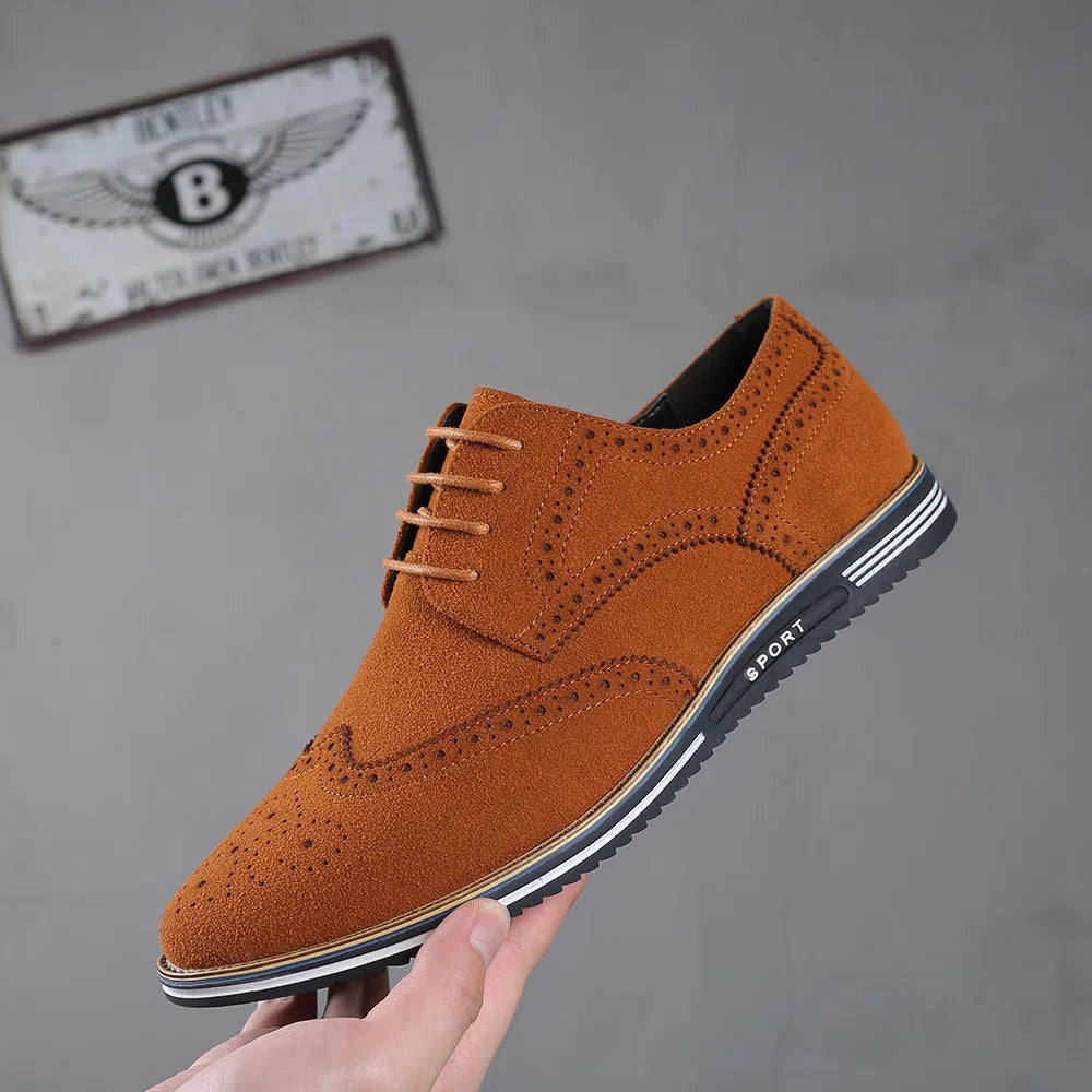 Suede Leather Oxford Shoes