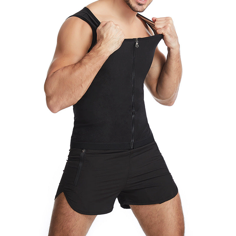 Zipper Sweat Vest Fitness Suit