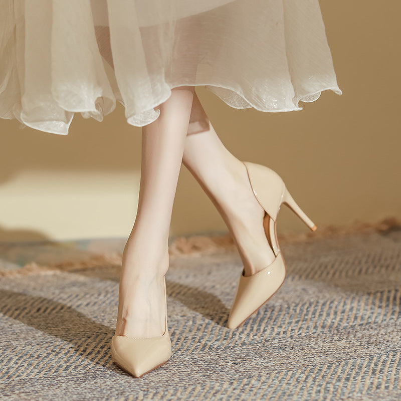 Nude Pointed Toe Stiletto Heels