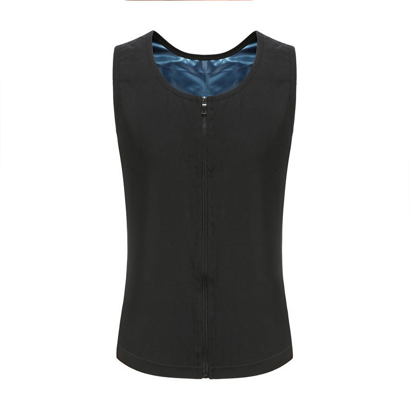 Zipper Sweat Vest Fitness Suit