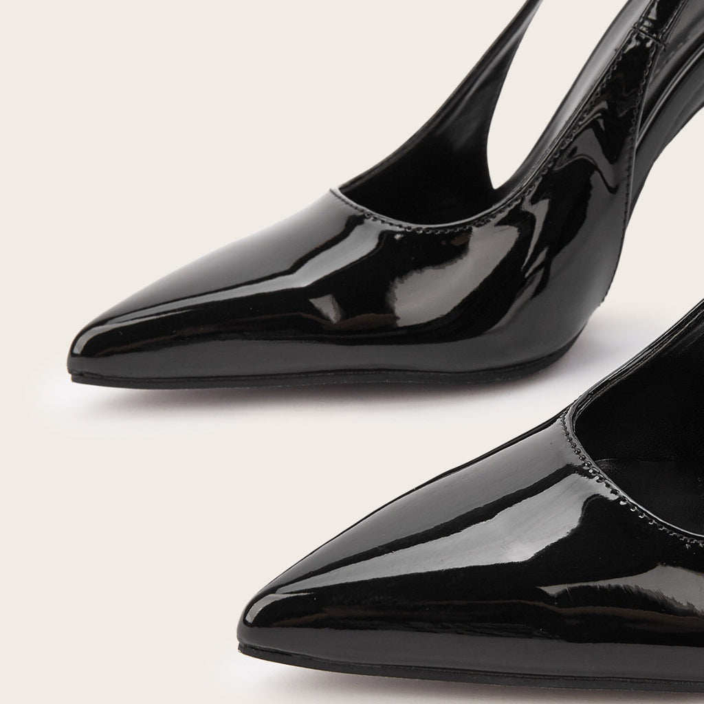Black Patent Strappy Heels