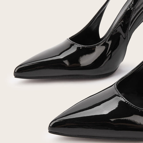 Black Patent Strappy Heels