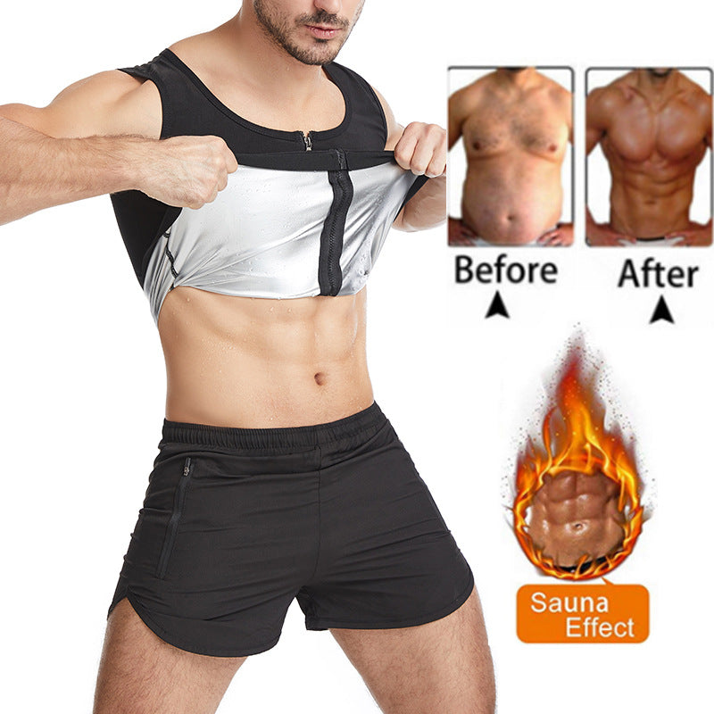 Zipper Sweat Vest Fitness Suit