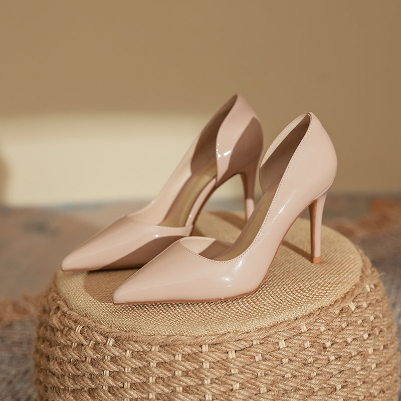 Nude Pointed Toe Stiletto Heels