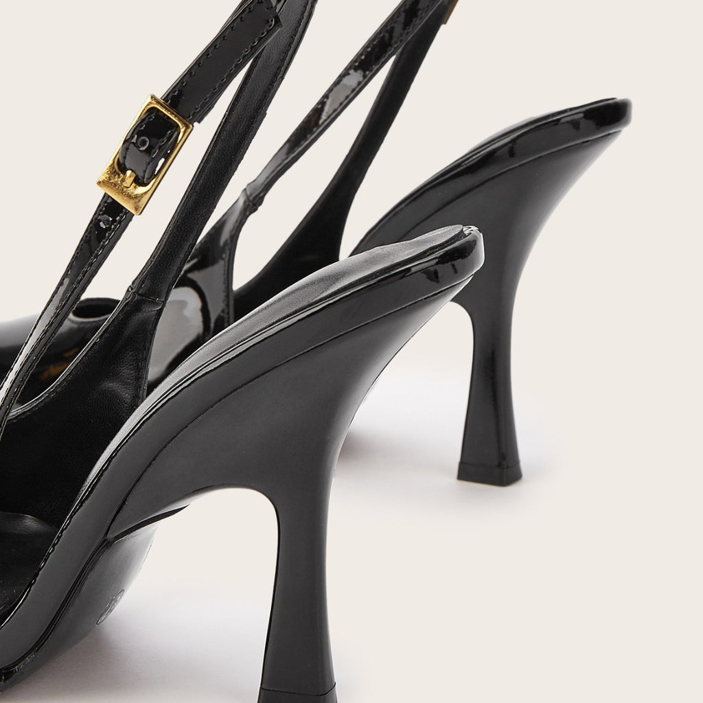Black Patent Strappy Heels
