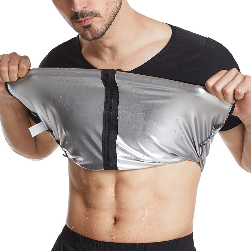 Zipper Sweat Vest Fitness Suit