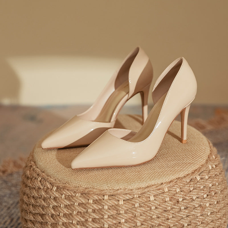 Nude Pointed Toe Stiletto Heels