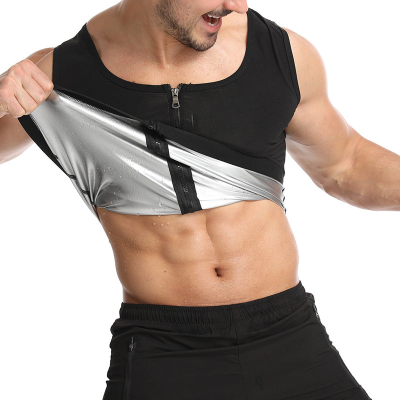 Zipper Sweat Vest Fitness Suit