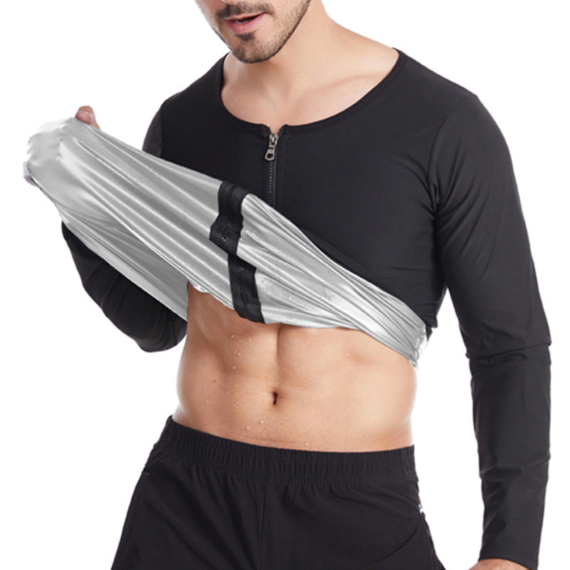 Zipper Sweat Vest Fitness Suit