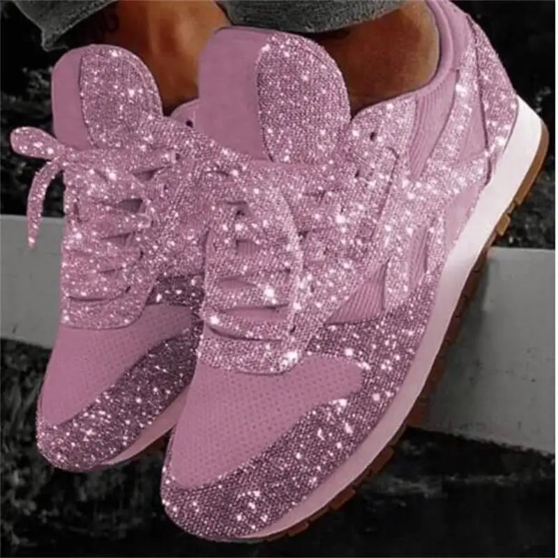 Women's Glitter Sparkle Running Sneakers