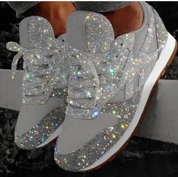 Women's Glitter Sparkle Running Sneakers