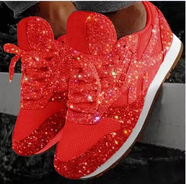 Women's Glitter Sparkle Running Sneakers